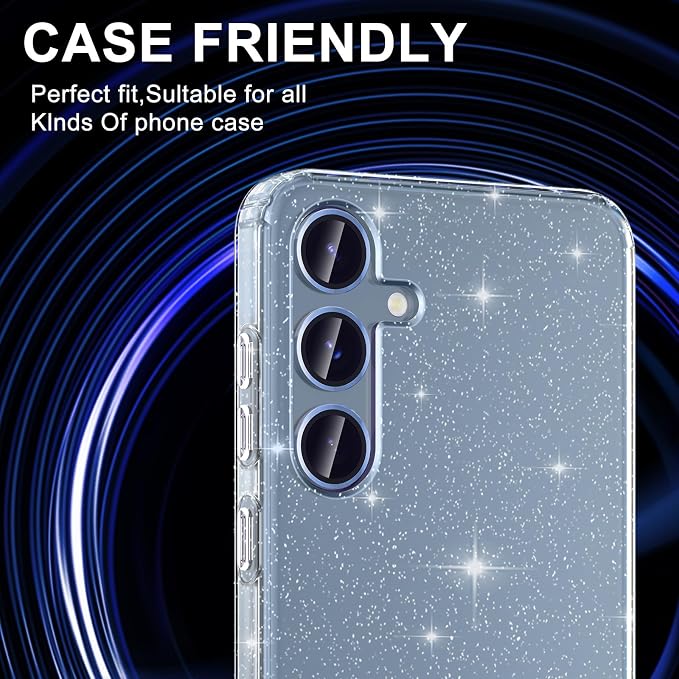 for Samsung Galaxy S25 Camera Lens Protector, Individual Metal Ring Tempered Glass Lens Cover, [Strong Adsorption] Scratch Resistant Ultra-Thin HD Clear Lens Cover, 1 Set-Blue - Image 5