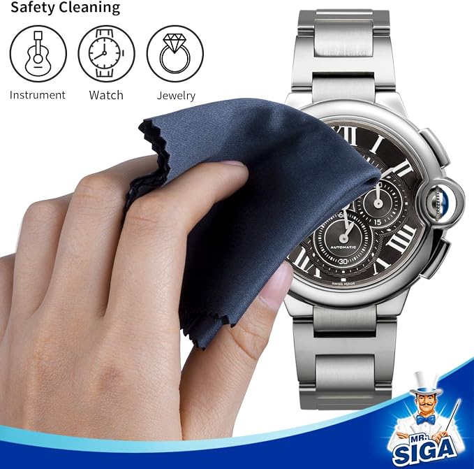 MR.SIGA Microfiber Glasses Cleaning Cloth, Spectacle Cleaner Cloth, 6 Pack | Microfiber Cleaning Cloths for Lens, lint free glasses cloth for camera, screen, glasses lens cleaner, 15 x 18 cm(6 x 7 inch) - Image 5
