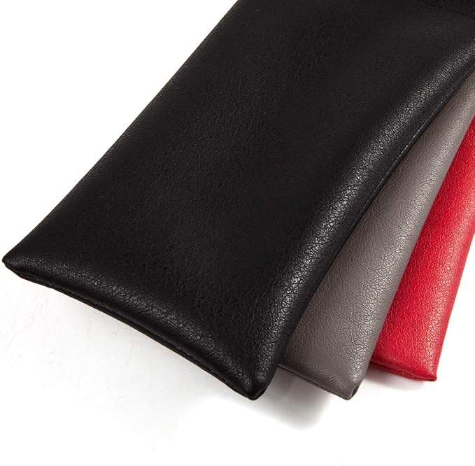 TRIUMPH VISION Eyeglass Case Glasses Case Soft Sunglass Pouch Sleeve 3 Pack | Slim Lightweight Alternative to Bulky Case, Leather Lined Protect Lens, Squeeze Easy to Use, Stylish Portable for Daily Use - Image 4