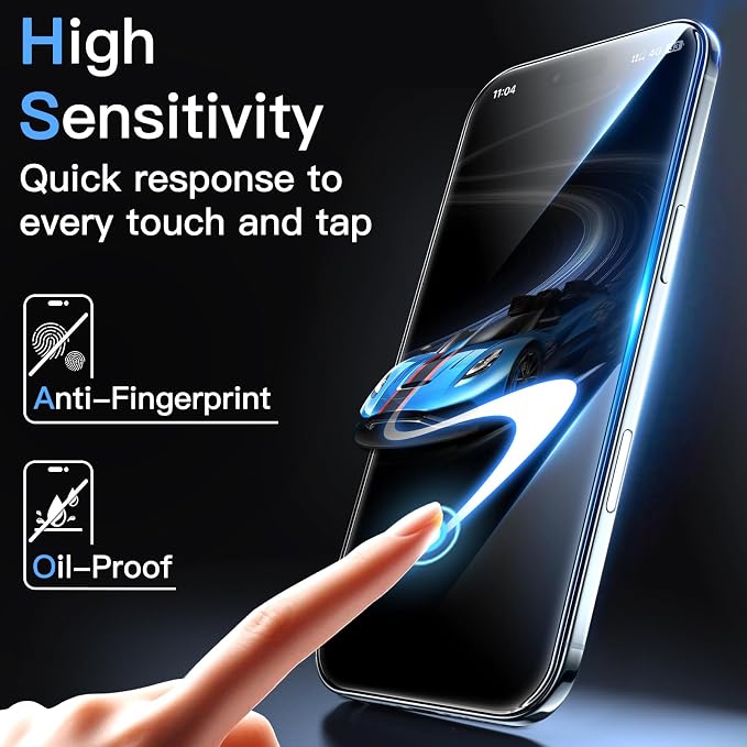 JETech Screen Protector for iPhone Air, 2+2 Pack | with Camera Lens Protector, HD Clear Tempered Glass, Anti-Scratch Protection, Easy Installation Tool - Image 6