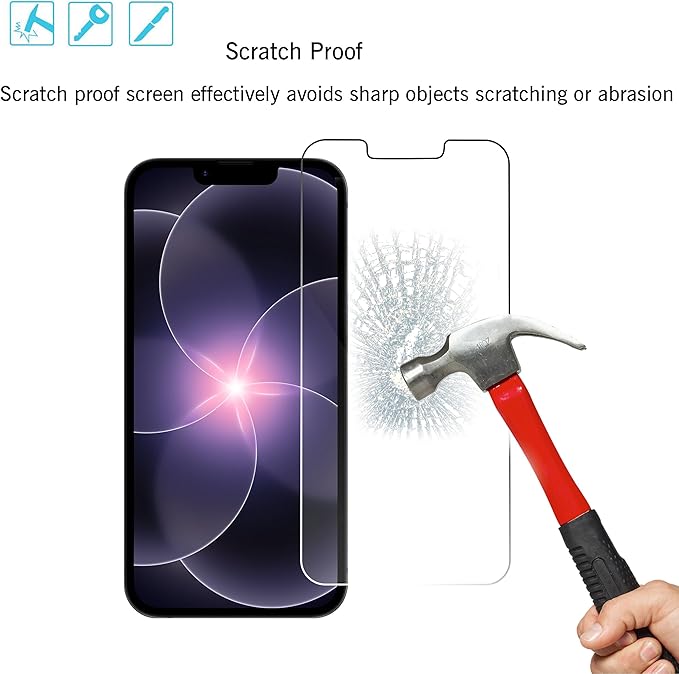 Ailun 3 Pack Screen Protector for iPhone 17e/16e/14/13/13 Pro | 6.1 Inch, Tempered Glass, Case Friendly, Not for iPhone 16 6.1 Inch - Image 3