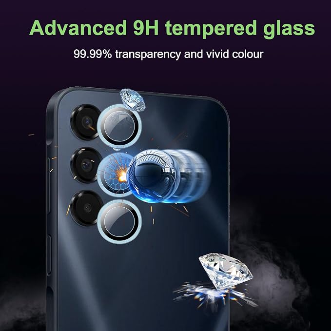 for Samsumg Galaxy A16 5G/4G Screen Protector Ultra HD Tempered Glass flim,9H Hardness Anti-Scratch,Tempered film and lens film with positioning (3+3PACK) - Image 9