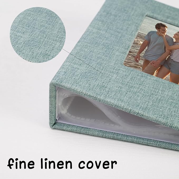 Small Photo Album 5x7, Pack of 2 Linen Picture Book, Each Mini 26-Page Album Holds 52 Photos, Art Presentation Folder for Postcards & Picture Storage - Image 3