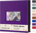 Popotop 4x6 Photo Album Holds 500 Pictures, Vegan Leather Hardcover | 500-Photos Capacity, Clear Slip-In Pockets, Large Collection Format, Front Photo Window, Gifts for Family Wedding Baby by Popotop