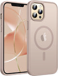 FNTCASE for iPhone 12 Pro Max Case, Fit for Magsafe, Translucent Matte Back | Strong Magnetic Charging, Shock Absorbent, 14FT Military Grade Drop-proof, Anti Slip, Desert Gold by FNTCASE