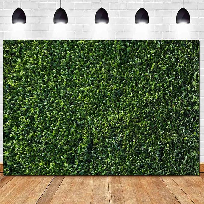Nature Spring 3D Green Leaves Theme Photo Background Wedding Birthday Party Newborn Baby Shower Photography Backdrops Zoo Decor Shoot Props Bannner (9X6 FT) by HQM