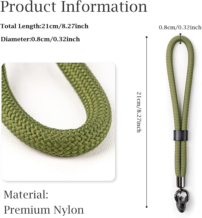 VOVMOEYA Camera Wrist Strap Rope,Camera Hand Strap Compatible with Fujifilm Nikon Canon Sony DSLR Camera - Green - Image 2