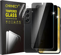 2+2 Pack Privacy Screen Protector for Samsung Galaxy S22 | With Camera Lens Protectors, 9H Tempered Glass, Anti-Spy, Case Friendly, Easy Installation by CHRINECY
