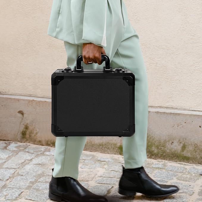 13 Inch Hard Carrying Storage Case | Ideal for Microphone & Camera Gear Transportation, DJ Mixer Case with Customizable Pre-Diced Foam, 13 X 10 X 5.5 Inch, Black - Image 9