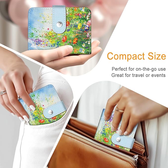 Floral Garden Small Photos Album for 2x3 Inch Films, 56 Pockets | Mini Cute Picture Book, Wallet Size, for Polaroid Fujifilm Instax Mini Instant Camera Printer, Kpop Photocard Binder Holders - Image 6