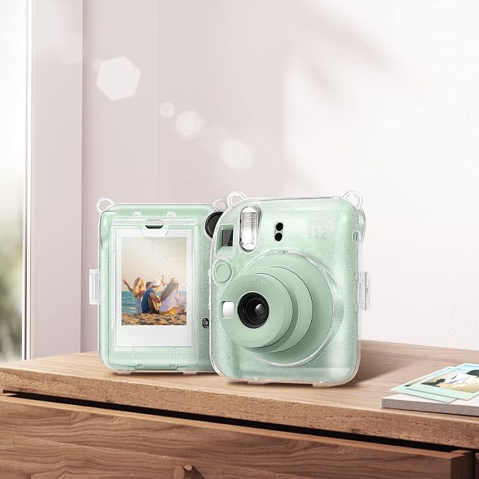Fintie Protective Case for Fujifilm Instax Mini 12 Instant Camera - Crystal Hard Shell Cover with Upgraded Film Pocket for Storing Photos & Removable Shoulder Strap | Crystal Hard Shell Cover, Back Films Pocket, Adjustable Shoulder Strap, Scratch Pesis... - Image 7