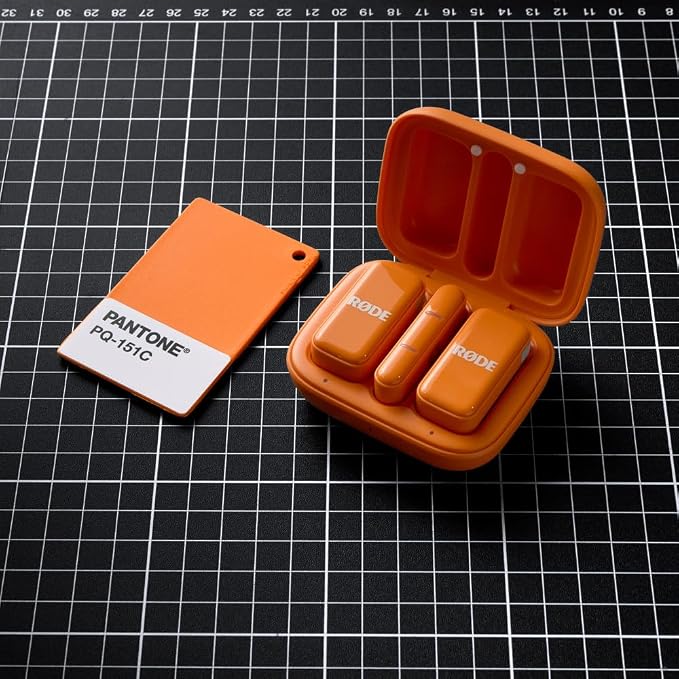 RØDE Wireless Micro - Compact Wireless Microphone, Two Mics with Charge Case for Smartphone Content Creation - USB-C, Orange | Two Mics with Charge Case for Smartphone Content Creation, USB-C, Orange - Image 5