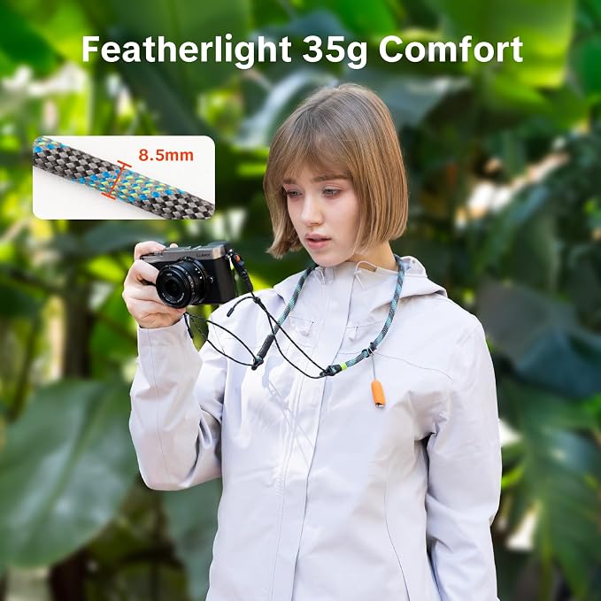 PGYTECH Camera Strap Slim Outdoor Style for Camera & Phone, Quick Release | Shoulder Rope Strap for Compact Camera/Phone, Abrasion-resistant, Adjustable 32.2-53.5in, 66.1lb Capacity, Wilderness Green - Image 5