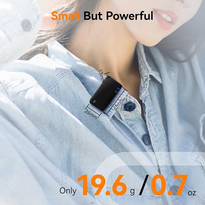 SVBONY D4 4-Person Wireless Lavalier Microphones Systems for Group Videos | Compatible with iPhone, Android, Camera, 2-Level Noise Reduction, 656ft Range, Smart Display, Magnetic Mount,Safety Track - Image 7