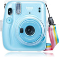 FINTIE Clear Camera Case for Fujifilm Instax Mini 11 Instant Film Camera | Crystal Hard Shell Cover, Back Films Pocket, Adjustable Shoulder Strap, Scratch Pesistant, Easy Access, Clear by Fintie