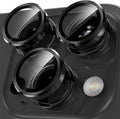 YWXTW Camera Lens Protector for iPhone 15 Pro/iPhone 15 Pro Max, [1 Step Installation Tray] Tempered Glass Screen Protector Metal Individual Camera Cover Accessories Case Friendly (Black Titanium) by YWXTW