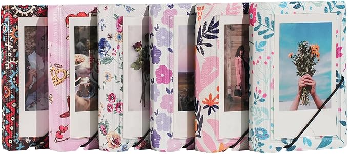 2x3 Instax Mini Photo Album, 28 Pockets. Abstract Roses, 2PK | Portable Wallet Size Album Stores 2x3 inch Instant Photos. Fits Polaroid, Instax Mini, Kodak Mini Prints and Zink. - Image 4