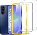 ivoler Screen Protector for Samsung Galaxy A57 5G Tempered Glass 3-Pack | with [Easy Installation Frame], Anti-Scratch Case Friendly Clear HD Film for Samsung Galaxy A57 6.7inch by iVoler