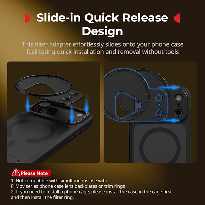 SmallRig FilMov 67mm Magnetic Filter Ring Adapter for Phone Case (SmallRig 17 Pro 5549/5550), Compatible with 67mm Magnetic Filter Series (4726/4581/4582/5169/5170)-5547 - Image 4