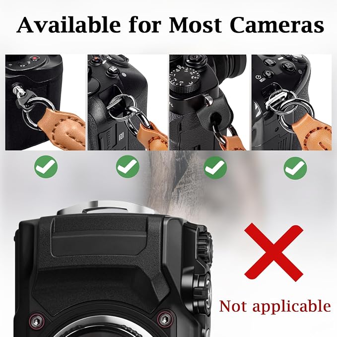 VOVMOEYA Rope Camera Wrist Strap,Camera Hand Strap Compatible with A6400 A6000 A7 IV,for Fujifilm X100V for Nikon Zf Z30 for Canon EOS R6 R7 R8 R10 Camera Wrist Straps for dslr - Image 6