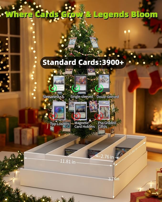 Card Storage Bbox, 4 Row Card Box for Standard Card with Card Stoppers 1Pcs | 4 Row Cardboard Storage Box for Standard Card Laminated Cardboard Surface Card Stopper - Image 6