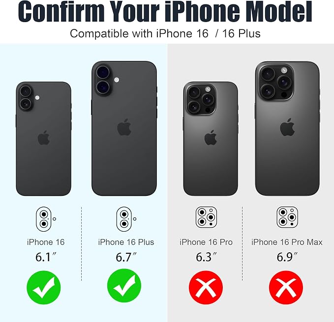 AGVEE 3+3 6 Pack for iPhone 16/16 Plus Camera Lens Protector Cover | Individual Bling Diamond & Bling Glitter Sparkle Cute Gem Metal Ring, 9H Tempered HD Glass - Image 2