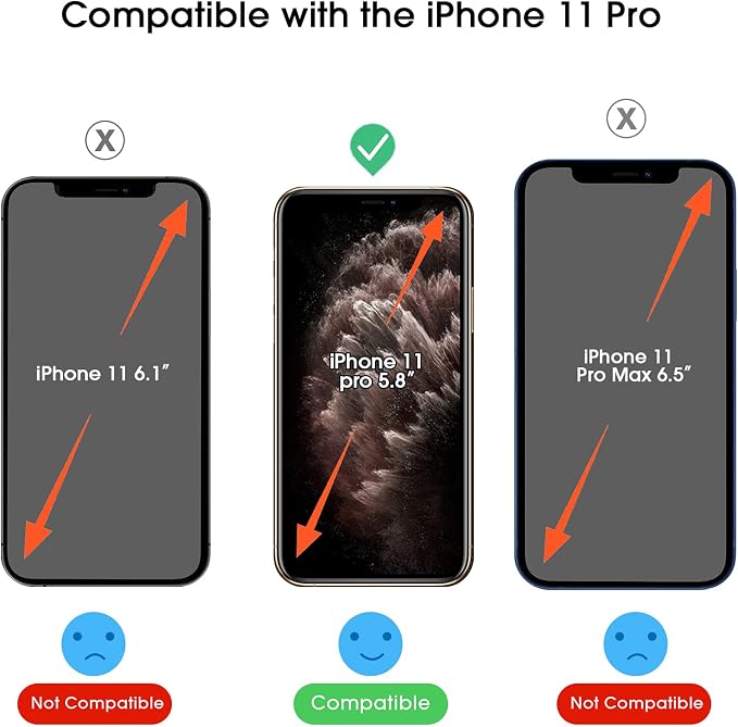 amFiIm OneTouch for iPhone 11 Pro Screen Protector 5.8" Tempered Glass | Auto-Alignment, 30s Install, Bubble Free, 9H Hardness, Scratch & Drop Protection, HD Clear, Case Friendly, 2 Pack (11P-5.8'') - Image 2