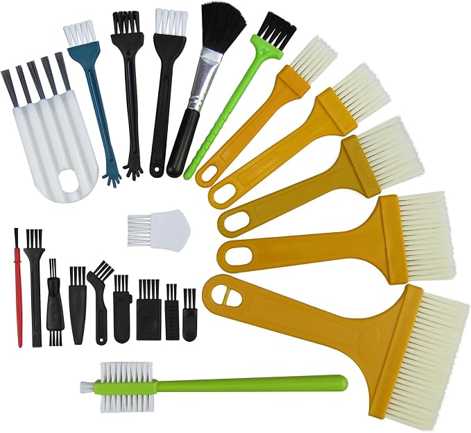 CRAFNEW 22Pcs Small Cleaning Brushes, Electronics Cleaning Brush Kit | Ideal for cleaning computer keyboards, laptops, sewing machines and other electronic devices by CRAFNEW