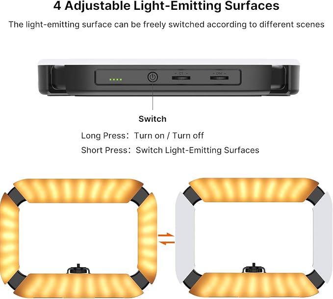 Smartphone Video Rig PICTRON U200 Handheld LED Ring Light Selfie Light | Phone Video Stabilizer for Camera, Smartphone, Action Camera, YouTube, Setup, Filmmaking, Makeup, Vlogging - Image 3