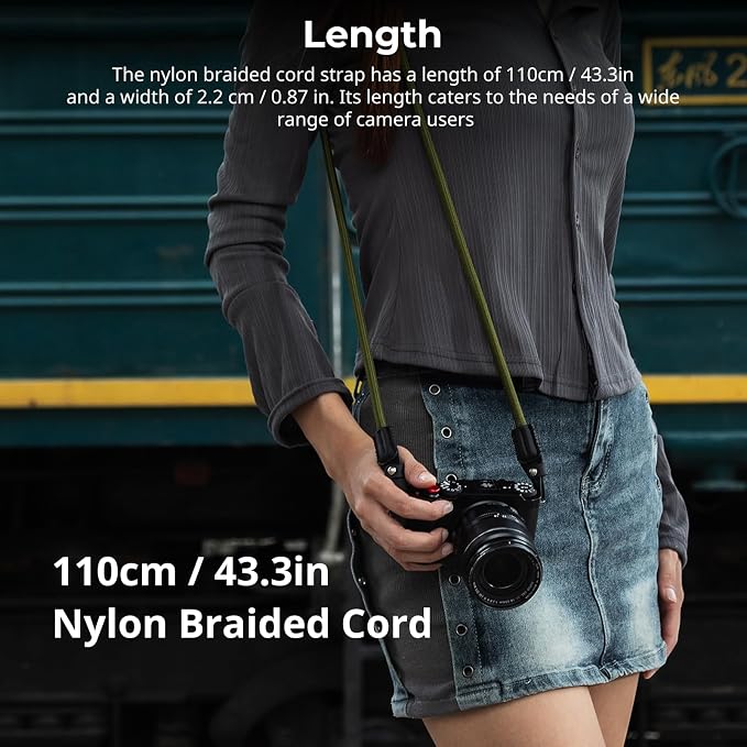 SMALLRIG Rope Camera Neck Shoulder Strap, Adjustable Braided Shoulder Strap with O-Ring and Leather Pad - Image 6
