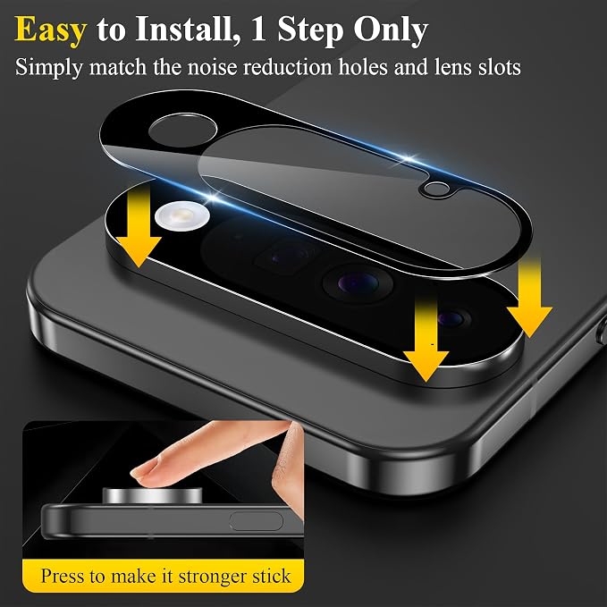 4 Pack Camera Lens Screen Protector Compatible with Google Pixel 11 Pro XL | 9H Tempered Glass Camera Lens Cover, Case Friendly, High Definition, Scratch-Resistant(Not for 11/11Pro) - Image 4