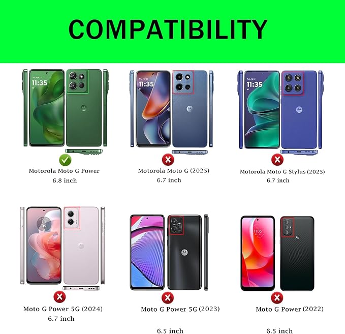for Moto G Play 5G 2025 Case with Sliding Camera Lens Cover,HD Screen Protector,360° Rotating Ring Kickstand,AYMECL Military-Grade Shockproof Protective Cover for Motorola G Power 2025,Black - Image 2