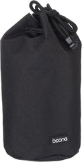 PATIKIL Soft Drawstring Lens Case, Lens Pouch Bag with Cotton Pad 4.7" OD Thick Fleece Cloth Camera Lens Bag for SLR Lens Water Cups, Black by PATIKIL