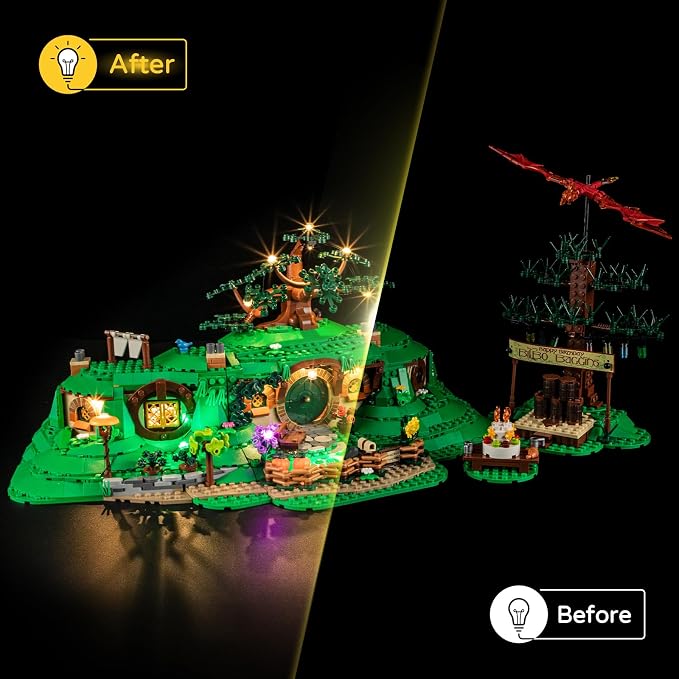 YEABRICKS LED Light Kit for Lego Lord of the Rings: The Shire 10354 | Beginner-Friendly DIY LED Light Kit for Lego 10354, Ideal Home Decor & Birthday Gift for Fans (Model Not Included) - Image 4