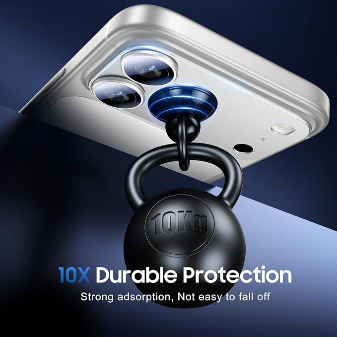 UniqueMe for 3 Pack iPhone 17 Pro Max Camera Lens Protector - All Silver | Drop Protection, Case Friendly, Acrylic Material, Camera Cover Screen, Update New Version - Image 2