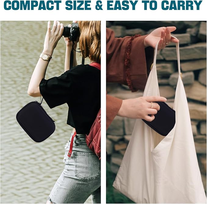 Hard Camera Case for Sony ZV-1/ ZV-1F/ ZV-1 II Digital Vlog Camera, Black | Protective Carrying Bag, Shockproof EVA Shell, Accessory Storage Zip Pocket, Compact Portable, Travel & Photography Use - Image 9