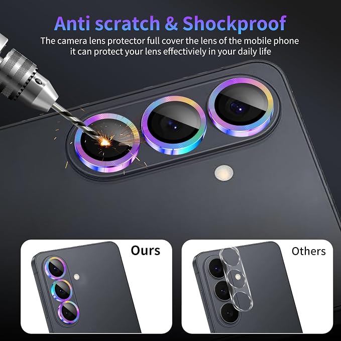 Camera Lens Protector for Samsung Galaxy S26 Plus/S26+,1 Pack | Tempered Metal Glass Camera Cover, HD Clear Anti-Scratch Lens Screen Protector Film,Case Friendly,Colorful Titanium - Image 4
