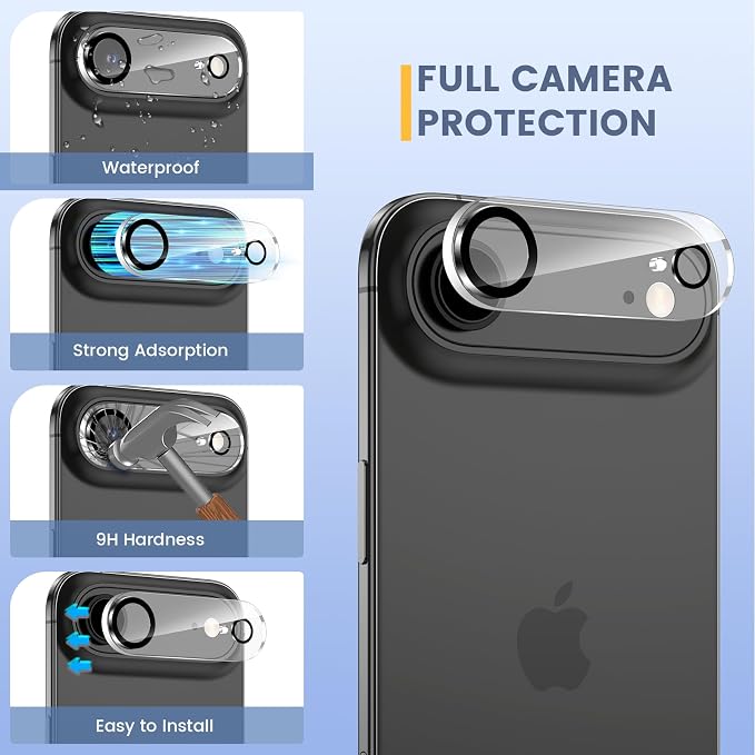 Maxdara for iPhone Air Screen Protector (6.5 inches) | iPhone Air Back Screen Protector and Front Screen Protector with Camera Protector [2+2+2 Pack] - Image 5