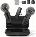 MAYBESTA Wireless Mini Microphone for iPhone Android Phone - Bluetooth Lapel Microphones with Charging Case for Video Recording - 2 Clip on Content Creator Mics for Tiktok YouTube Vlog by MAYBESTA