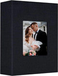 Artfeel Photo Album 4x6 with 100 Pockets,Slip-in Picture Albums,Linen Cover Memory Book with Front Window,White Page Vertical Photo Book for Wedding,Family,Anniversare,Baby,Vacation by Artfeel