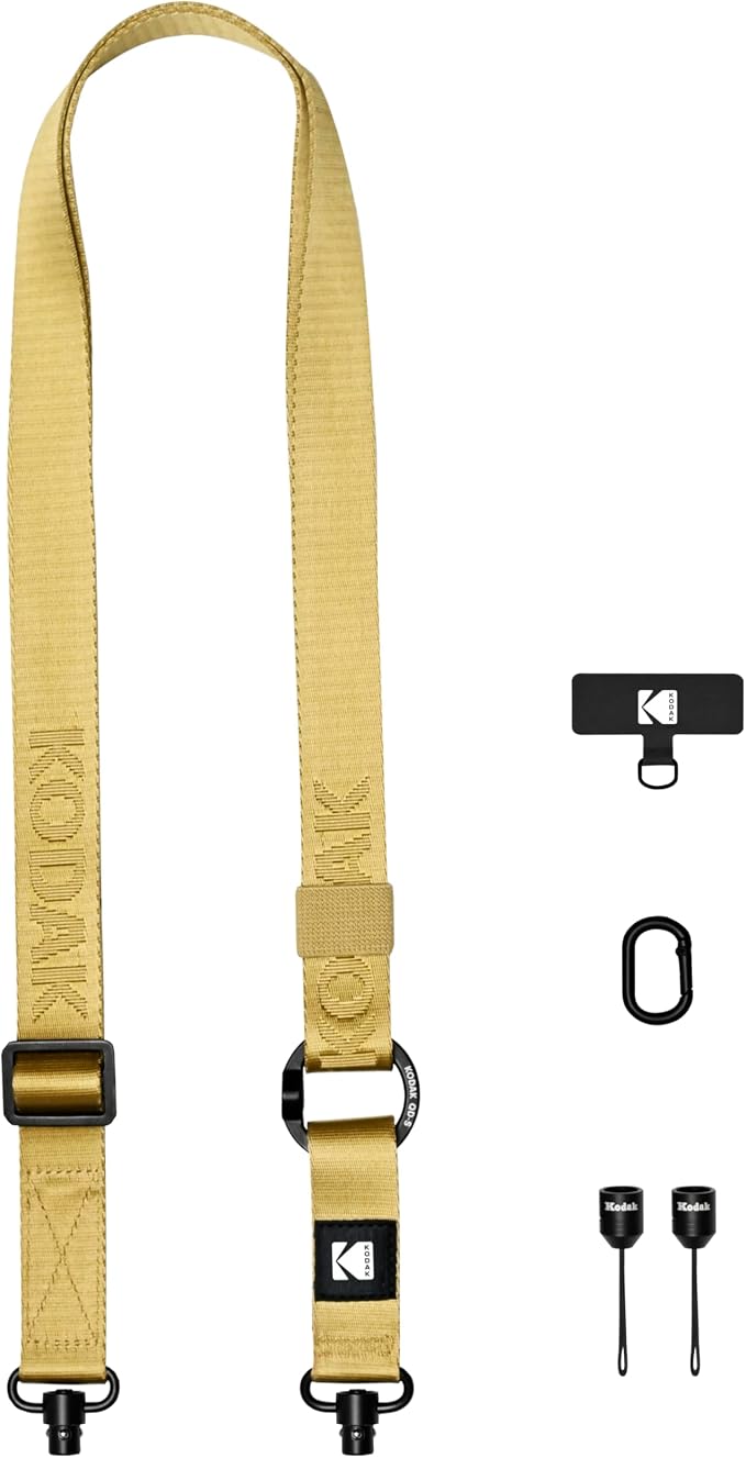 KODAK Multi-Purpose Camera Strap (Khaki) - Quick-Detach System, Lightweight, Durable Metal Swivels, Multiple Usages, SLR Cameras, Compact Cameras, Smart Phones by Unknown
