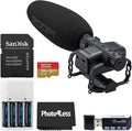 Zoom M3 MicTrak Stereo Shotgun Microphone and Recorder Bundled with 128GB microSD Card, Hi-Speed SD Card Reader, 4 AA Batteries & Charger, Cleaning Cloth by ZoomNorthAmerica