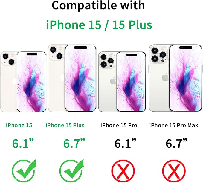 Compatible with iPhone 15 and 15 Plus Camera Lens Protector, Anti-Scratch Tempered Glass Len Screen Protector Shockproof Full Protective Camera Cover Case Friendly Lens Cover-Pink - Image 2