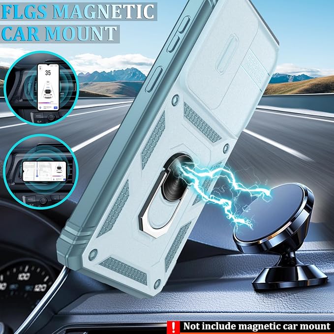 Gritup for Samsung Galaxy S26 Ultra Case: 2*Screen Protector | Slide Camera Cover | Build in 360° Rotating Ring Kickstand | Military Grade Protective Cover for Samsung S 26 Ultra, Green - Image 7