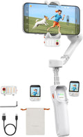 Hohem iSteady V3 Ultra Phone Gimbal White, AI Tracking Touch Remote, Built-in Rod Tripod 360° Vlog Stabilizer by Hohem
