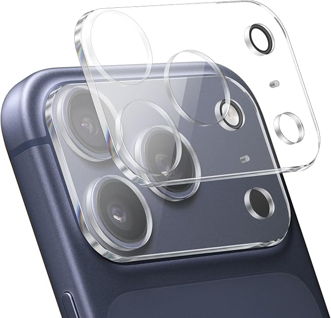 Camera Lens Protector (2 Pack) Compatible with iPhone 17 Pro 6.3" Camera Lens Cover Protection, 9H Tempered Glass, HD Clear Anti-Scratch, Triple-Lens, Clear Shield, Case Friendly by AIYEENDirect