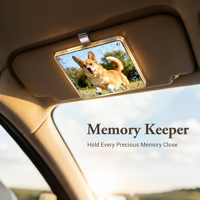 CoBak 2 Pack Acrylic Car Photo Holder, Magnetic Personalized Car Visor Clip, Car Accessories & Car Decor, Romantic Valentine's Day Gift for Family & Couples' Personal Photos,Stars - Image 6