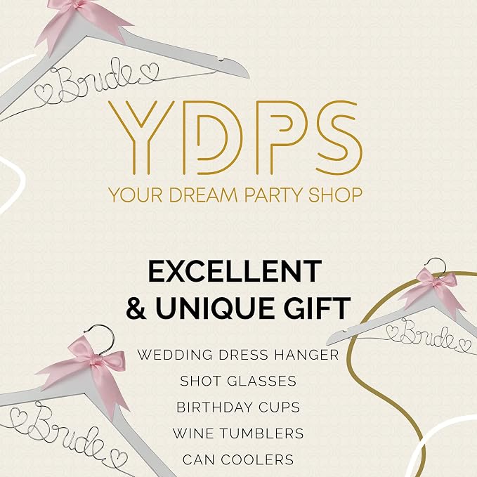 Bride Hanger for Wedding Dress, Wooden Gown Display with White Finish, Elegant Keepsake for Ceremony Photos, Bridal Shower Gift, Getting Ready Accessory for Special Day (White Wood) - Image 8