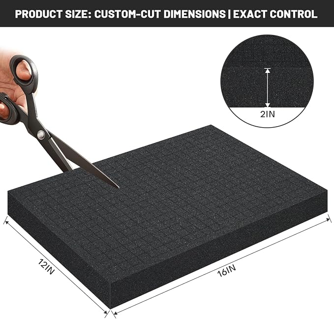 8 PCS 16x12x2 Inch Pick and Pluck Foam Inserts for Cases - Professional-Grade Tool, Game Box & Drawer Organizer - Image 2