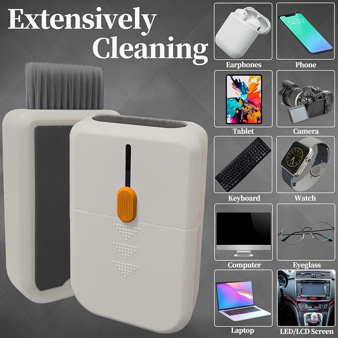 Cell Phone Camera Tablet Touch Screen Cleaner for iPhone Speaker, Hatstart Laptop Computer PC Keyboard Brush Cleaning kit for MacBook Airpods iPad MacBook, All in One Electronic Cleans Kits for Gamer - Image 3